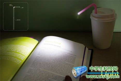 吸管讀書燈